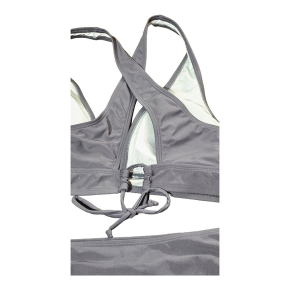 NWT Cupshe Womens Green Tie Sides Double Strap Bikini Swimwear Size M - Picture 4 of 9